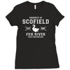 Property of Scofield, Fox River, State Penitentiary Ladies Fitted T-Shirt