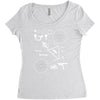 bicycle cyclopath bike hobby exploded Women's Triblend Scoop T-shirt