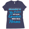 Grandpa Was Created because Grankids Need Real Heroes Ladies Fitted T-Shirt