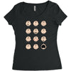charlie moticons Women's Triblend Scoop T-shirt
