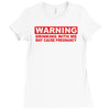 drinking with me pregnancy warning Ladies Fitted T-Shirt