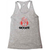 offensive t shirt shocker 3 fingers rude tee funny shirt Racerback Tank