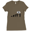 stop following me monkey Ladies Fitted T-Shirt