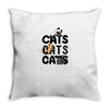 cats cats cats Throw Pillow