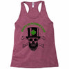 happy saint patrick day skull Racerback Tank