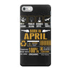 Born April  Multitasking Problem Solving Tees iPhone 7 Case