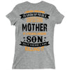 Super Cool Mother Of A Freaking Awesome Son Ladies Fitted T-Shirt