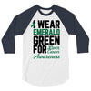 i wear emerald green for liver cancer awareness 3/4 Sleeve Shirt