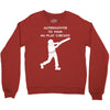 alternatives to war play cricket batting anti war stencil tour Crewneck Sweatshirt