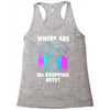 where are we dropping boys Racerback Tank