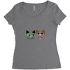 cat and dog Women's Triblend Scoop T-shirt