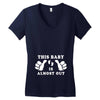 This Baby is Almost Out Women's V-Neck T-Shirt
