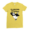 5 Percent Unicorn 95 Percent Ninja Ladies Fitted T-Shirt
