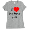 i love my train geek Ladies Fitted T-Shirt