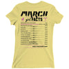 March Girl Facts Aries Ladies Fitted T-Shirt