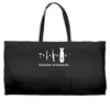 funny darwin evolution of humanity military army warfare Weekender Totes