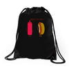 what up dog ketchup hot dog Drawstring Bags