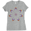 rainbow flower Ladies Fitted T-Shirt
