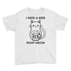 RIGHT MEOW BEER CAT Youth Tee