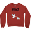 Baby On Board with Stork Crewneck Sweatshirt