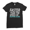faster than the speed of something slower Ladies Fitted T-Shirt