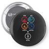 Bong Mathematics design with Earth, Fire, Air, Water and bong icons Pin-back button