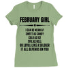 Super February Girl Ladies Fitted T-Shirt