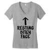 resting bitch face Women's V-Neck T-Shirt