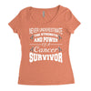 never underestimate the strength and power of a cancer survivor Women's Triblend Scoop T-shirt