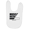 muscles installing Baby Bibs