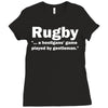 rugby a hooligans game Ladies Fitted T-Shirt