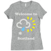 scottish weather Ladies Fitted T-Shirt