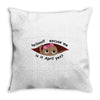 April Peeking Out Baby Girl Throw Pillow