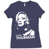uma thurman Ladies Fitted T-Shirt