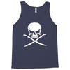 biker pirate skull bones swords Tank Top