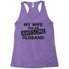 awesome husband Racerback Tank