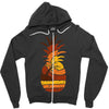 pineapple and beach Zipper Hoodie