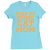 stay at home cat mom Ladies Fitted T-Shirt