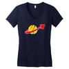 the spaceman logo Women's V-Neck T-Shirt