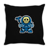 mitesized skeleboy Throw Pillow