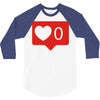 no love notification 3/4 Sleeve Shirt