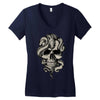 skull snake Women's V-Neck T-Shirt