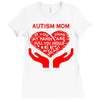 autism mom my heart Ladies Fitted T-Shirt
