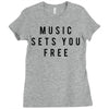 music sets you free Ladies Fitted T-Shirt