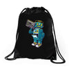 robot kicks Drawstring Bags