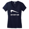 just don't care Women's V-Neck T-Shirt