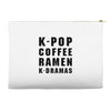 k pop coffee ramen k dramas Accessory Pouches