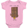 girls love me Baby Bodysuit