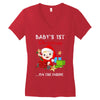 baby 1st christmas Women's V-Neck T-Shirt