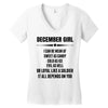 Super December Girl Women's V-Neck T-Shirt